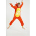 Onesie Kigurumi Oranžais Dinozaurs