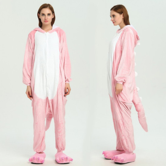 Onesie Kigurumi Rozā Pūķis