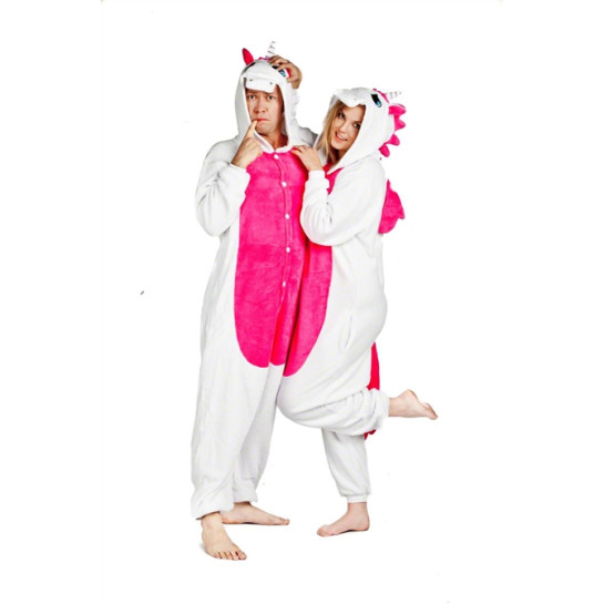 Onesie Kigurumi Baltais Vienradzis